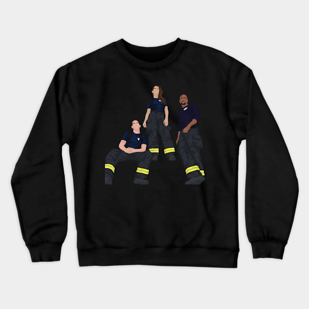 Andy Herrera, Travis Montgomery & Robert Sullivan | Station 19 Crewneck Sweatshirt by icantdrawfaces